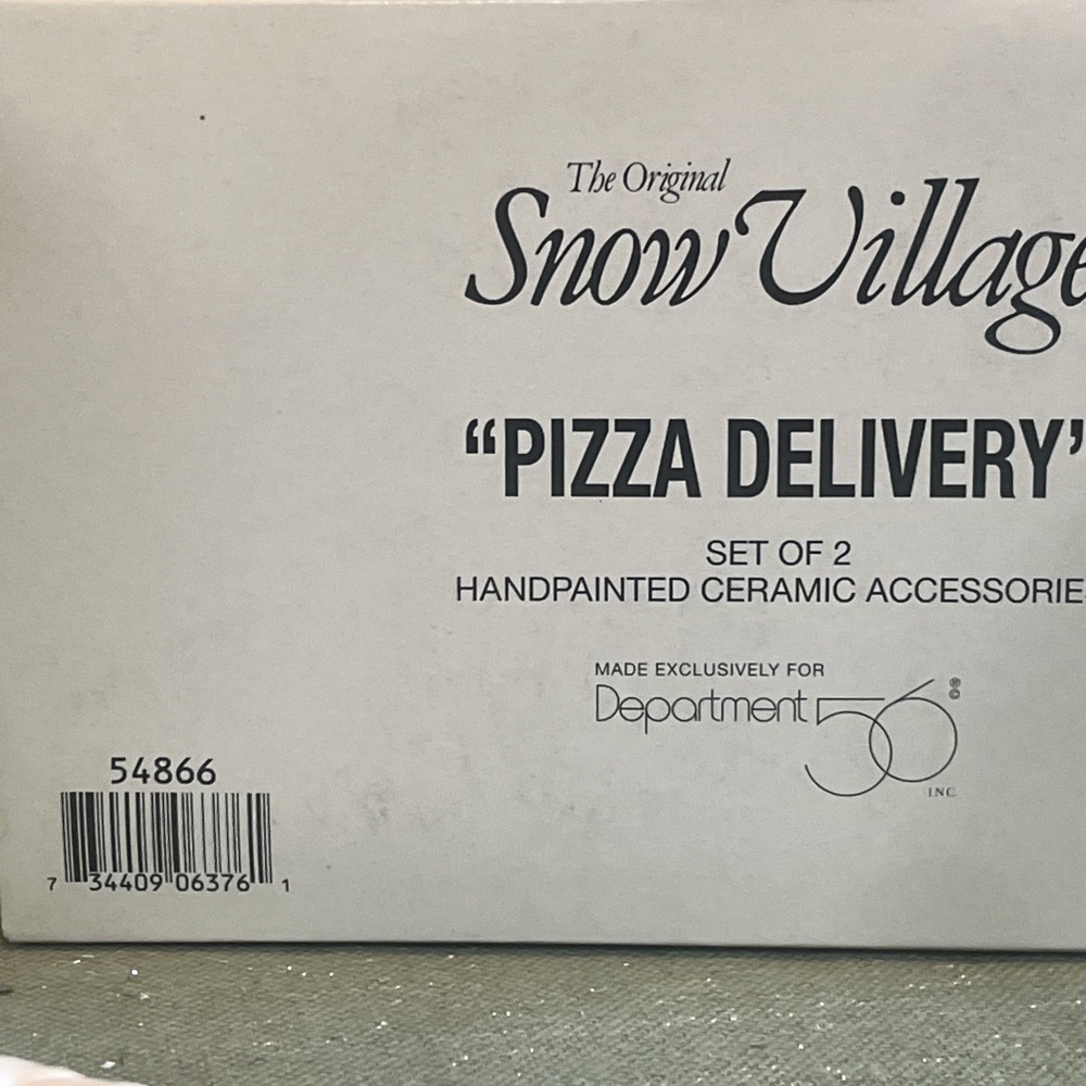 Dept 56 The Original Snow Village "Pizza Delivery" #54866-Excellent! - Picture 10 of 12